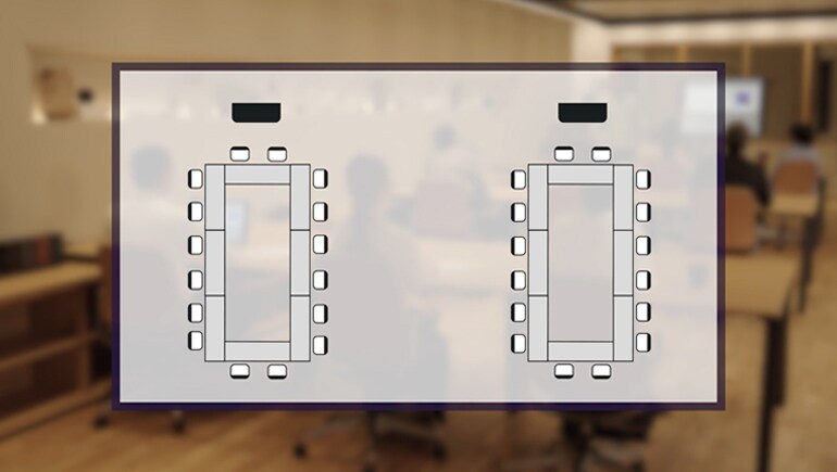 Divide/Combine Room Operation: Easy reconfiguration for flexible room layouts