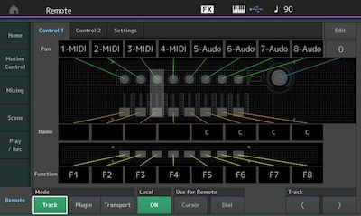 Podporuje MODX+ funkci ovládání DAW softwaru (DAW Remote)?