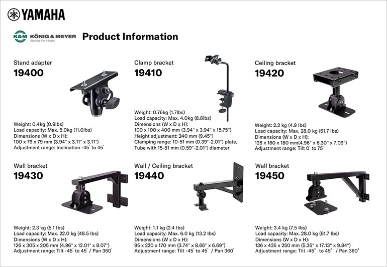 Obecné držáky König & Meyer
