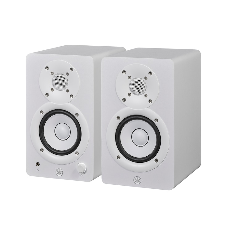 Yamaha Powered Studio Monitors HS3 white angle