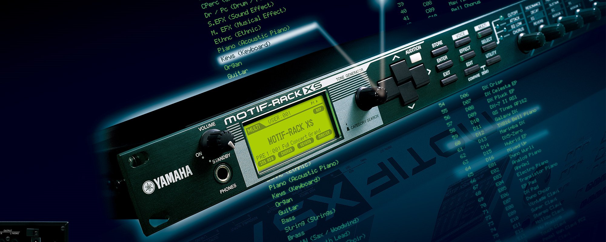 MOTIF-RACK XS - Přehled - Syntezátory - Syntezátory a hudební