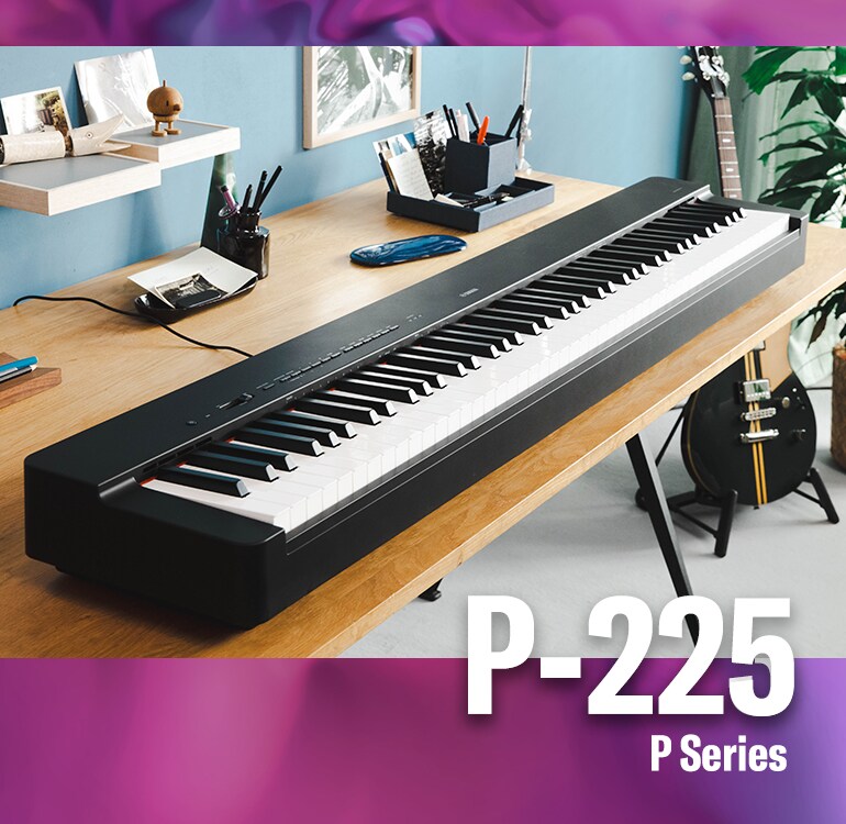 Yamaha P-225 on a desk
