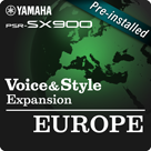 Europe (Předinstalovaný rozšiřující balíček - Data kompatibilní s programem Yamaha Expansion Manager)