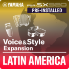 Latin America (Předinstalovaný rozšiřující balíček - Data kompatibilní s programem Yamaha Expansion Manager)