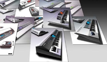 photo:Design sketches for the first-generation MOTIF.