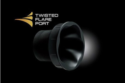 Jasné nízké frekvence díky unikátní technologii Twisted Flare Port™