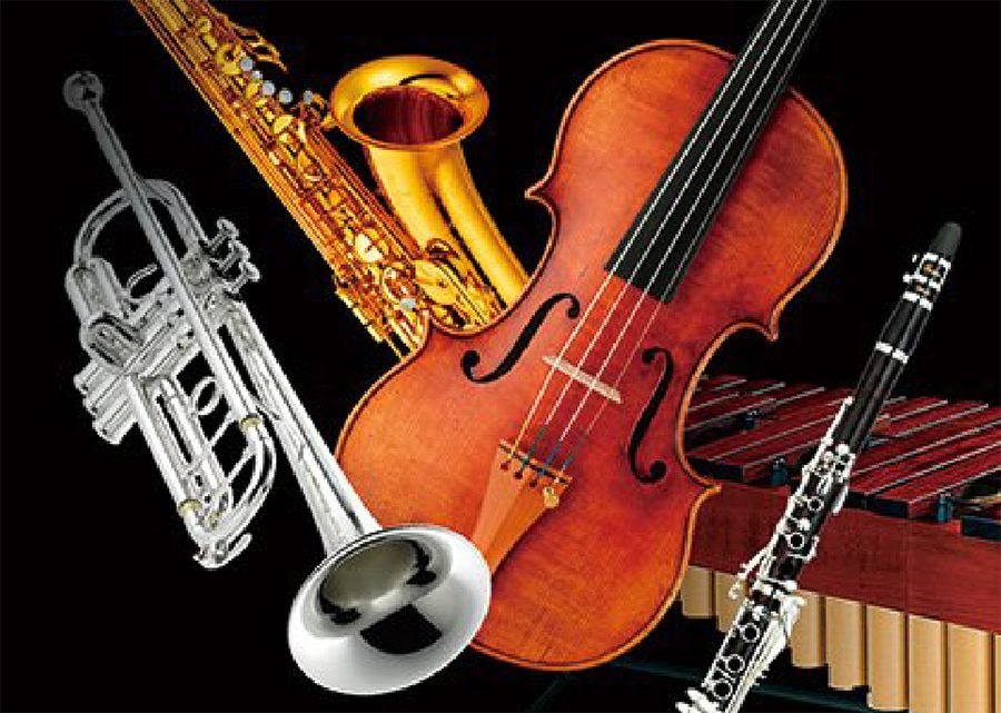 A variety of musical instruments