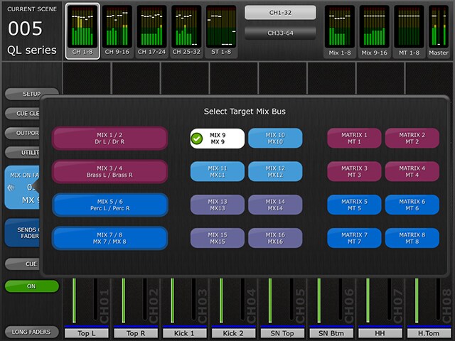 Sends On Fader (Select Target Mix Bus)