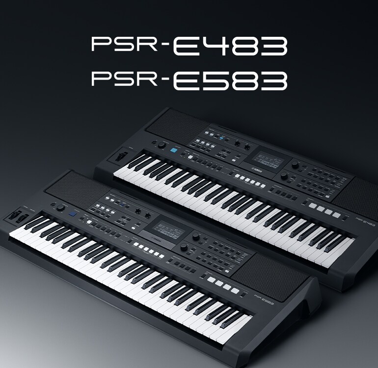 Keyboardy Yamaha PSR-E483 a E583.