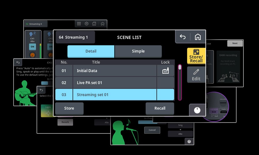 Yamaha URX22: Quick Setup Changes with Scene Recall